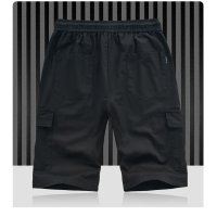 Мъжки карго къси панталони с джоб с шнур с еластична талия, 4цвята - 023, снимка 7 - Къси панталони - 40540502