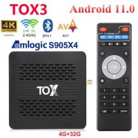 НОВ TOX3 8K Android TV Box (4GB/32GB), Amlogic S905X4