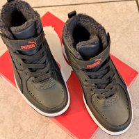 НОВО Puma Rebound Joy Fur PS номер 35 Стелка 21,5 см детски маратонки зимни, снимка 6 - Детски маратонки - 43561692