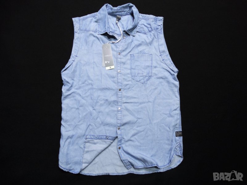 Нова! G-star Raw Lancer Boyfriend Sleeveless Shirt WMN Дамска Дънкова Риза без Ръкав Размер М, снимка 1