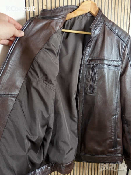 Чисто ново мъжко кожено яке от естествена кожа , снимка 1