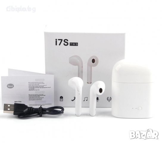 Bluetooth слушалки HBQ i7 TWS - Бял, снимка 1