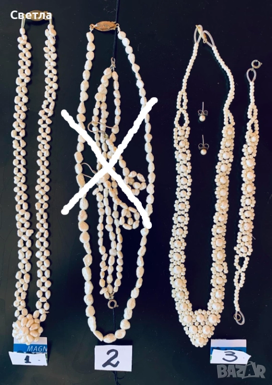 Колие и комплекти от естествени речни перли, снимка 1