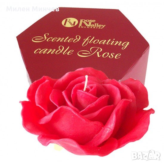 Ароматна плаваща свещ роза 300 гр., снимка 1