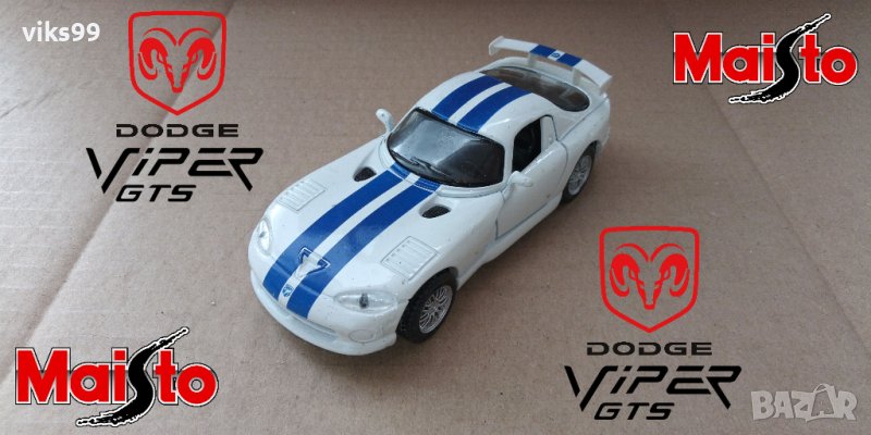 Dodge Viper GTS 1998 Maisto - Мащаб 1:39, снимка 1
