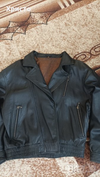 Мъжко яке естествена кожа - размер 50-ти / тип мото рокерия, снимка 1