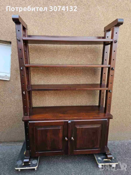 Масивен дъбов разглобяем шкаф с регуриране на рафтовете, снимка 1