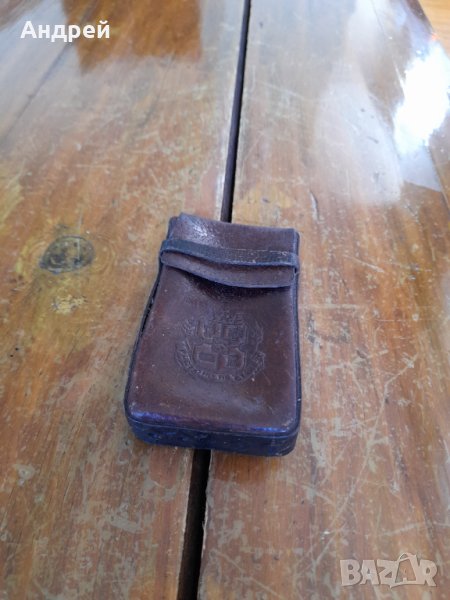 Стара кожена табакера за цигари,калъф #4, снимка 1