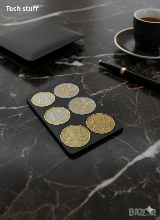 Emergency wallet Card-карта за евро монети, снимка 1