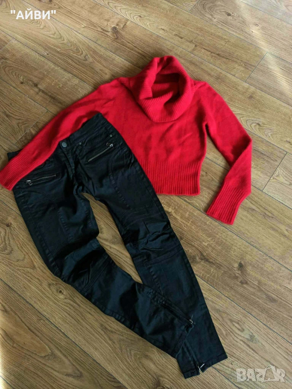 Дамски дънки и пуловер от мохер, снимка 1