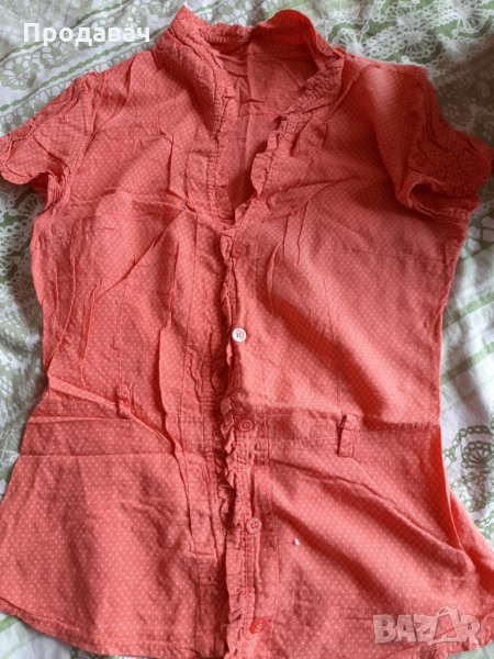 Оранжева риза с къс ръкав , снимка 1