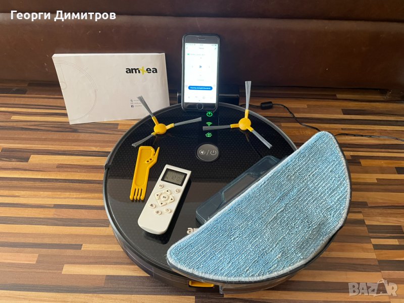 Прахосмукачка робот amXea E30 Wi-Fi жироскопична навигация сухо/мокро, снимка 1