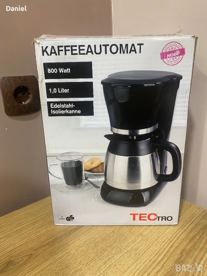 Кафеавтомат TECTRO – 800 W, 1.0 L, термокана, снимка 1