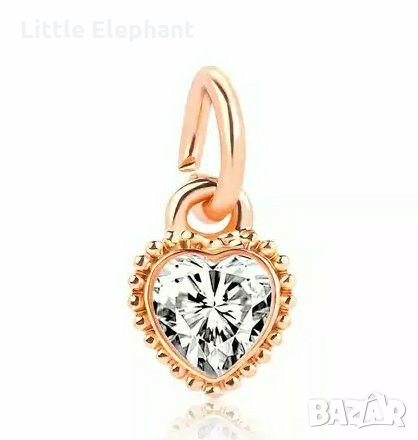 Висящ елемент сърце,Rose Gold/ново, снимка 1