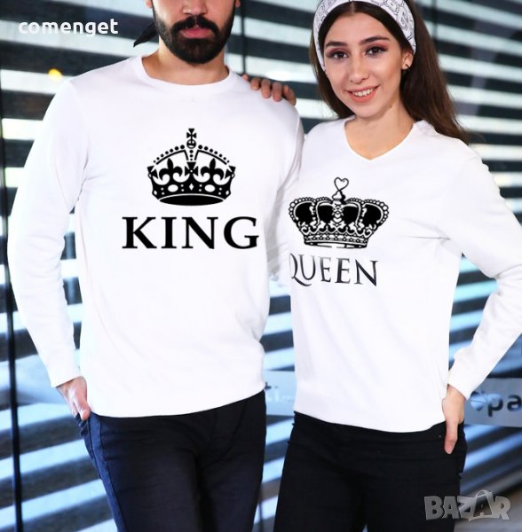Свети Валентин! За ВЛЮБЕНИ! KING & QUEEN LOVE блузи! Поръчай модел С ТВОЯ ИДЕЯ!, снимка 1