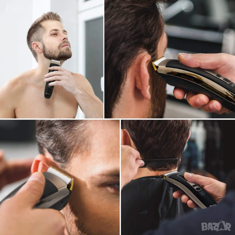 Машинка за подстригване на коса с керамично–титаниево острие и дисплей SHAV20, снимка 1