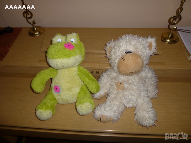 ПЛЮШЕНИ ЖАБА  И МАЙМУНА - НОВИ, снимка 1