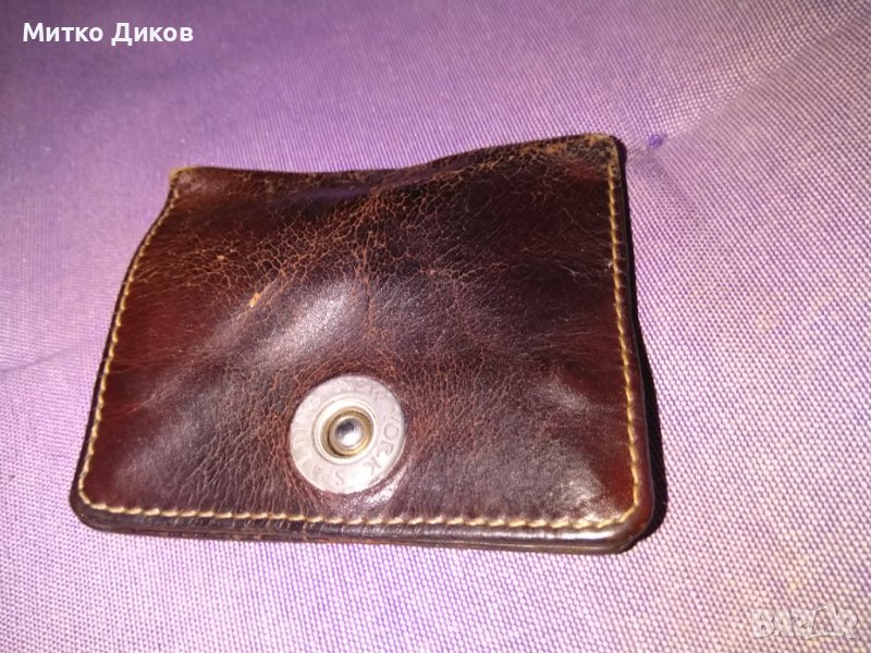 Калъвче за стотинки Ню Йорк естествена кожа 85х70мм, снимка 1