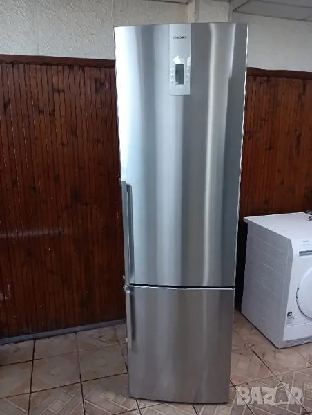 Като нов иноксов комбиниран хладилник с фризер Бош Bosch с две години гаранция!, снимка 1