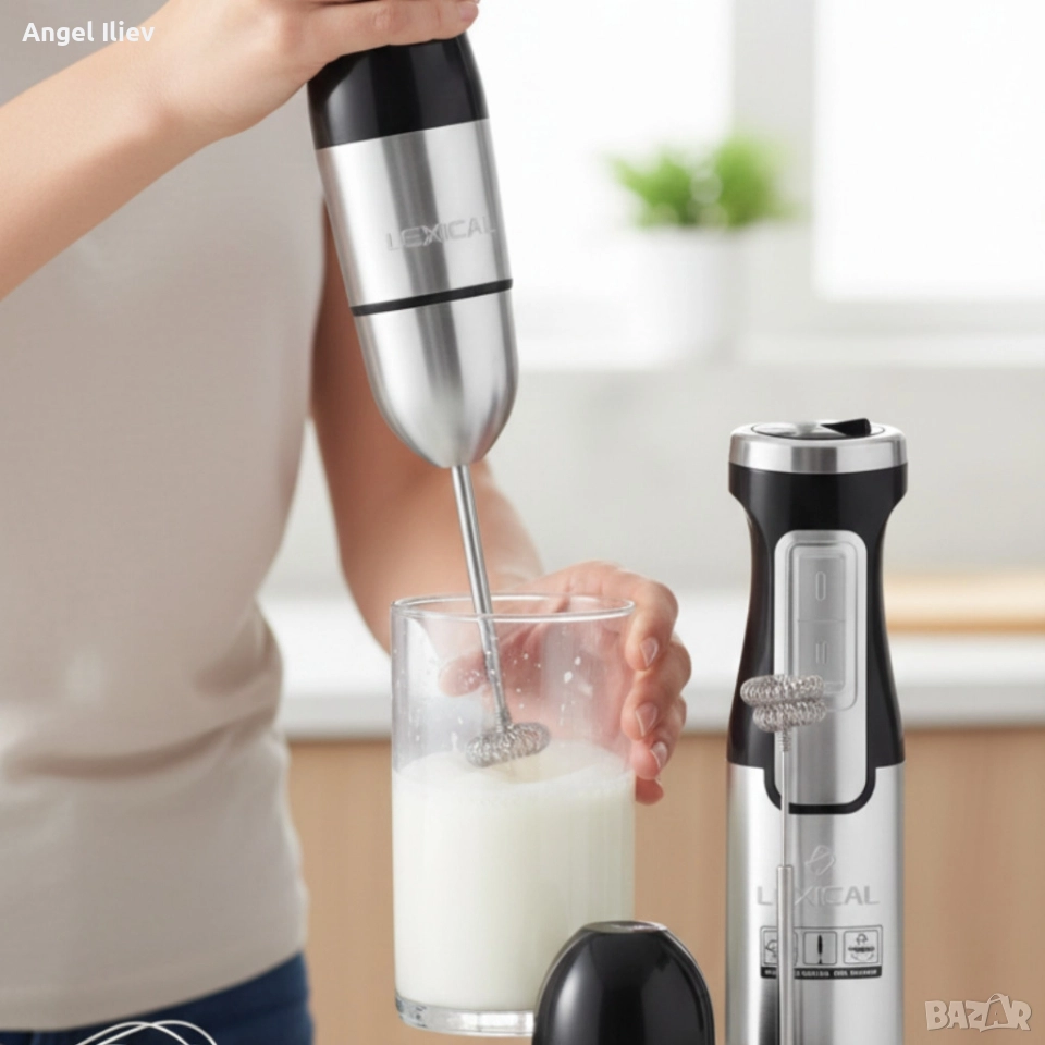 Мощен ръчен блендер Lexical-LHB-1666 6-в-1: Пасиране, разбиване и повече с 800W мощност, снимка 1