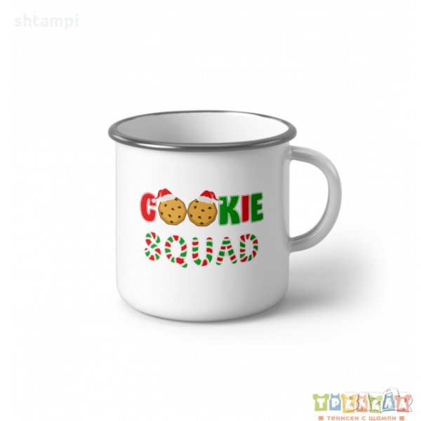 Коледно Емайлирано канче Cookies Squad, снимка 1