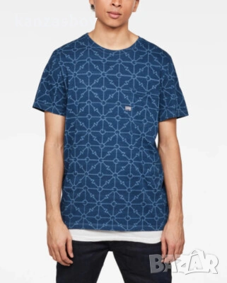 G-Star RAW Men's Midnight Aged Blue Indigo - страхотна мъжка тениска КАТО НОВА С, снимка 1