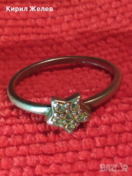 ФИН ЗВЕЗДОВИДЕН СКЪПОЦЕНЕН СРЕБЪРЕН ПРЪСТЕН СРЕБРО 925 с ФАСЕТИРАНИ ЦИРКОНИ РЪЧНА ИЗРАБОТКА 40076, снимка 1