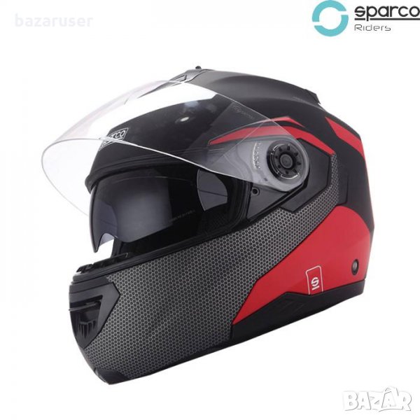 Каска за Мотор Sparco SP 505 RED/BLACK Mат S(55-56 см),M(57-58см),L(59-60см),XL(61см),, снимка 1