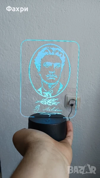 Нощна лампа с лика на Васил Левски, снимка 1