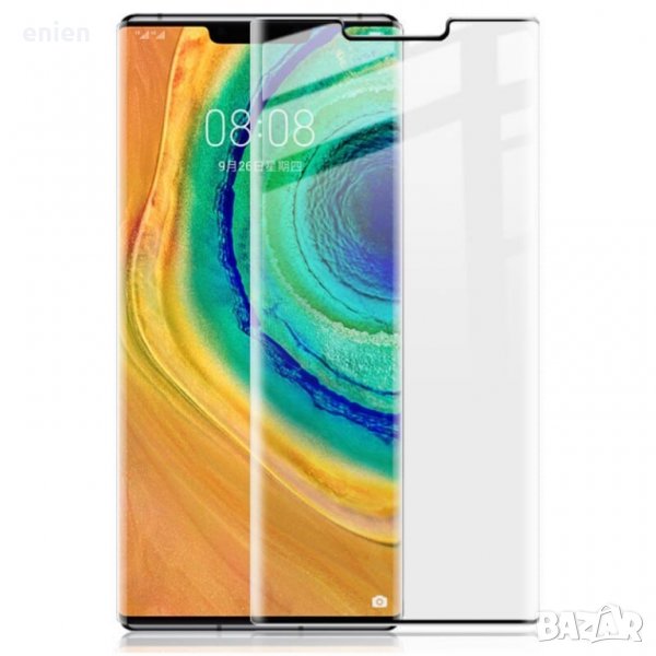 3D Пълнопокриващ стъклен протектор с рамка за Huawei Mate 30 PRO, снимка 1