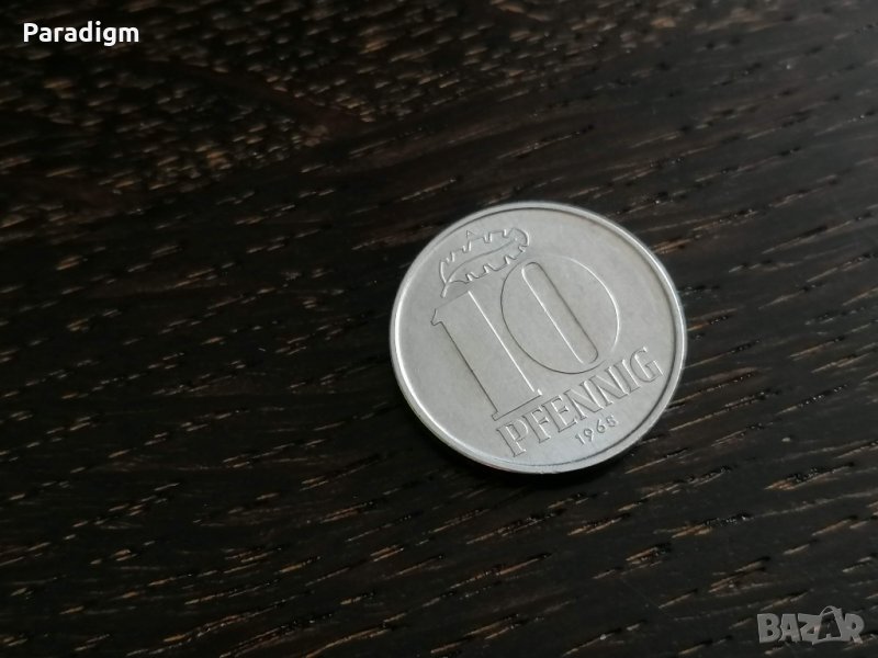 Монета - Германия - 10 пфенига | 1968г.; серия А, снимка 1
