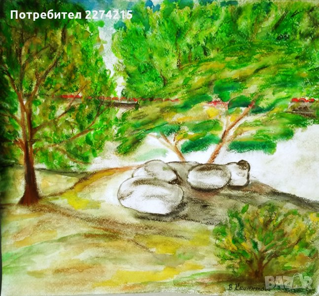 Картина "Двора на храм Света Троица ", снимка 1