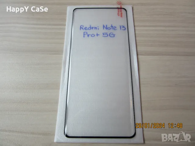 Xiaomi Redmi Note 14 Pro / 14 Pro+ / 13 Pro+ / 3D ЦЯЛО ЛЕПИЛО Извит стъклен протектор, снимка 7 - Фолия, протектори - 43803989