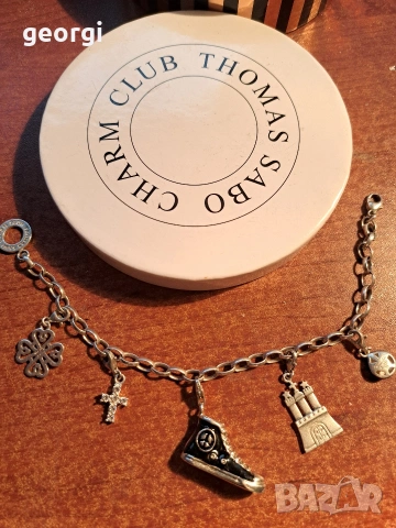 сребърна гривна Thomas sabo Charm club със 5 талисманчета 