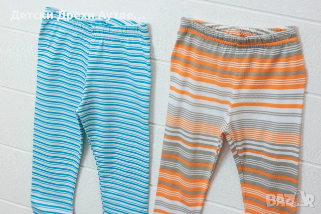 Цветни раирани памучни клинове за момичета – размери 92-128, снимка 3 - Детски клинове - 51935204