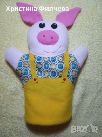 Трите прасенца- ръкавичка за куклен театър, снимка 3 - Кукли - 34984568