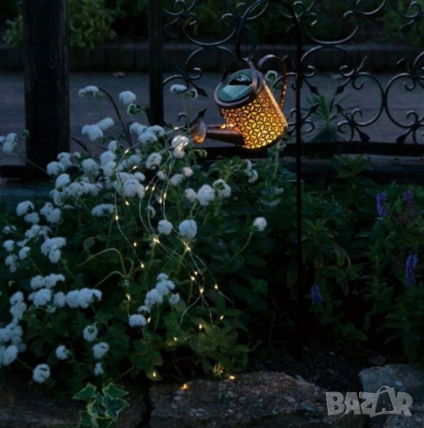 Декоративна соларна лампа със светлинни спринклери – ефект „водопад“, 60 LED, топла бяла светлина, снимка 6 - Други стоки за дома - 52097961