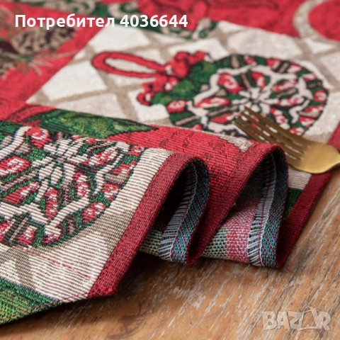 Коледна покривка за маса , снимка 3 - Покривки за маси - 52446394