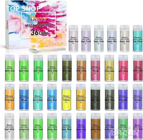 Нов комплект 36 цвята бои от епоксидна смола за художествени занаяти изкуство, снимка 2 - Пана - 49239148