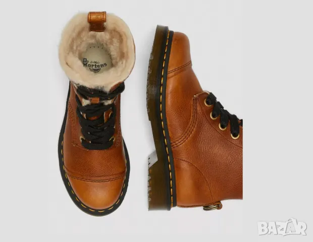 DR. MARTENS Aimilita FL Fur-Lined GRIZZLY  номер 38 кожени топли   ботуши боти , снимка 5 - Дамски ботуши - 48970433