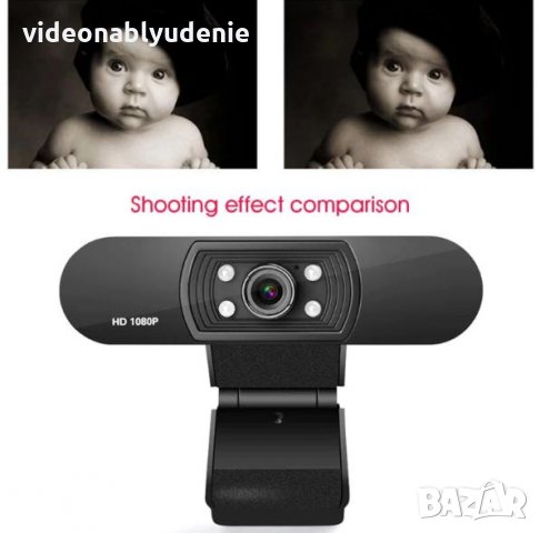 Видеоконференция FULL HD 1080P Web Камера с Микрофон за PC Smart TV STB TV Box Универсална Поддръжка, снимка 4 - HD камери - 28521131