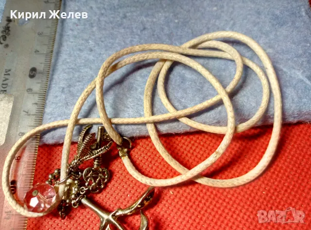 МАРКОВО БОХО СТИЛ КОЛИЕ с ФЛОРАЛНА АРТ ВИСУЛКА - РОЗА 47325, снимка 6 - Колиета, медальони, синджири - 47316517