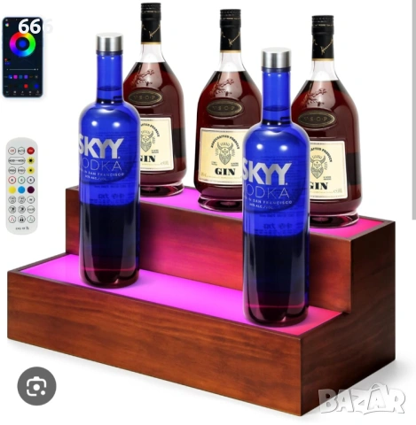 LED рафт за бутилки