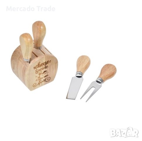 Комплект аксесоари за сирена Mercado Trade, Дървена основа, 5бр.