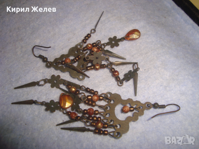 СТАРИ МЕСИНГОВИ МЪНИСТЕНИ РЕТРО - АРТ ОБЕЦИ 4632, снимка 5 - Обеци - 36511830