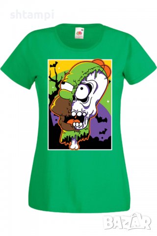 Дамска тениска The Simpsons Homer Simpson 02,Halloween,Хелоуин,Празник,Забавление,Изненада,Обичаи,, снимка 8 - Тениски - 38149469