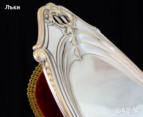 Посребрена лопатка за трохи Derby Silver Co. , снимка 3 - Антикварни и старинни предмети - 52012905