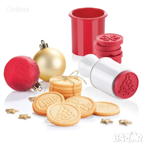 Печати за сладки комплект, коледни, снимка 1