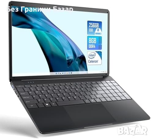 Нов 15,6-инчов лаптоп 8GB RAM 256GB SSD съхранение Подарък
