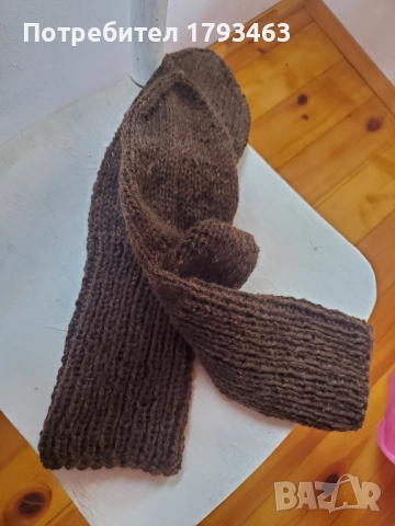 Ръчно плетени мъжки чорапи от вълна, размер 44, снимка 3 - Мъжки чорапи - 51497922
